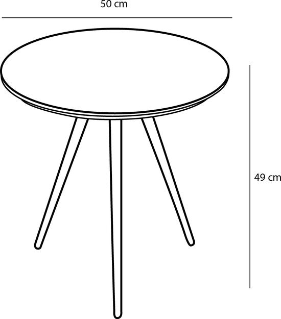 Mica Decorations Table d'appoint Jailey - Lot de 2 - H49 x Ø50 cm - Bois recyclé - Marron