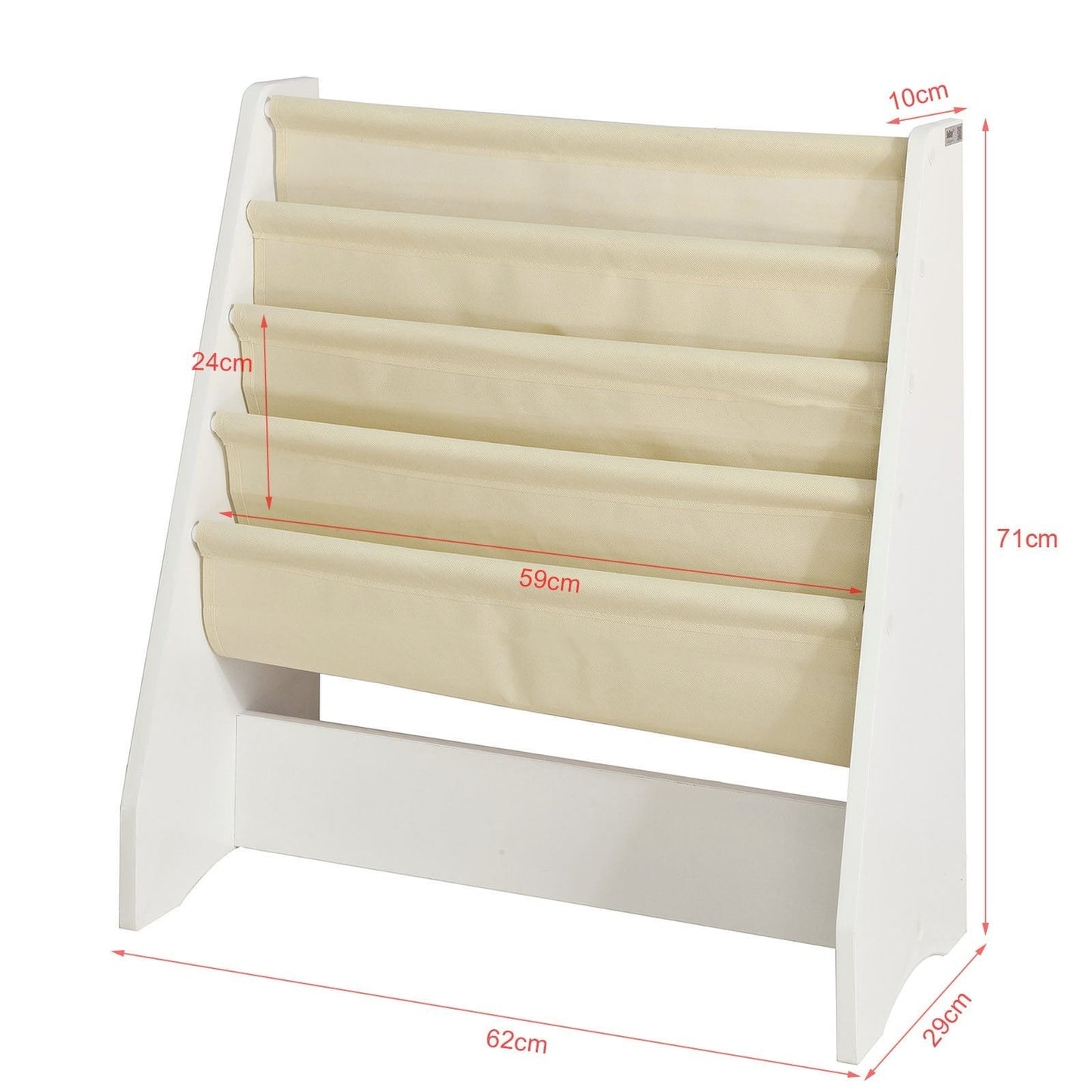 SoBuy Bibliothèque pour enfants - 4 compartiments - 62x71x29 cm