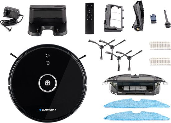 Blaupunkt Bluebot XTREME - Robot aspirateur avec fonction balayage - 3000Pa de puissance d'aspiration - Navigation laser - App et commande vocale
