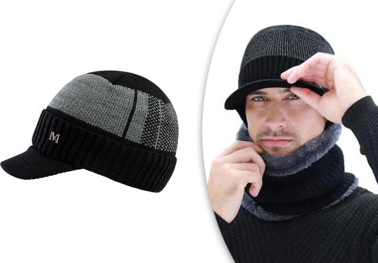 Milanoro - Bonnet chaud pour garder la tête au chaud par temps froid - Noir