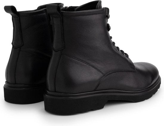 DenBroeck Foundry St. High chaussures à lacets pour hommes - Bottes doublées - Cuir noir