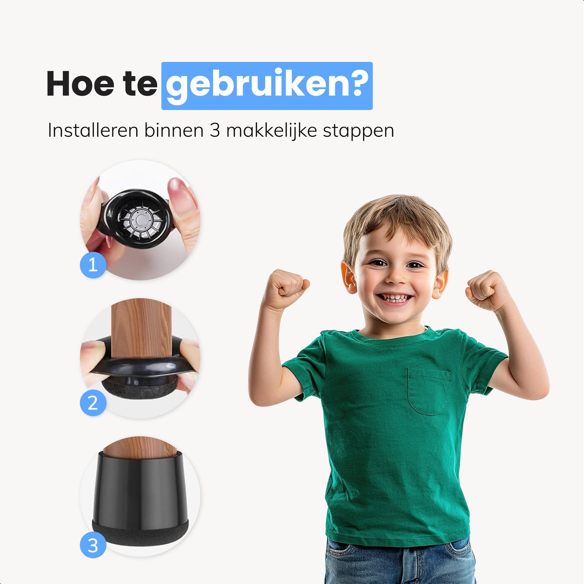 Luft Protège-jambes de chaise avec feutre - 32 pièces - Rond - 12-16 mm - Noir - Protection du sol contre les rayures - Protège-jambes de chaise avec insonorisation