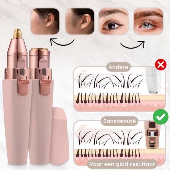 Tondeuse à sourcils - épilateur visage femme - Sansbeauté® - épilateur visage femme - épilatoire - épilateur visage impeccable - mini rasoir tondeuse - électrique