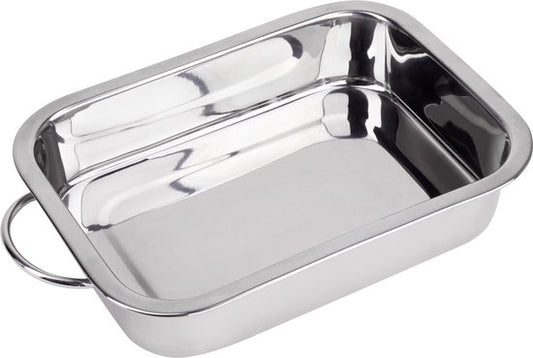 Renberg Plat à lasagne - Moule à pâtisserie - acier inoxydable - 32 x 23 x6.3CM -4 Litres
