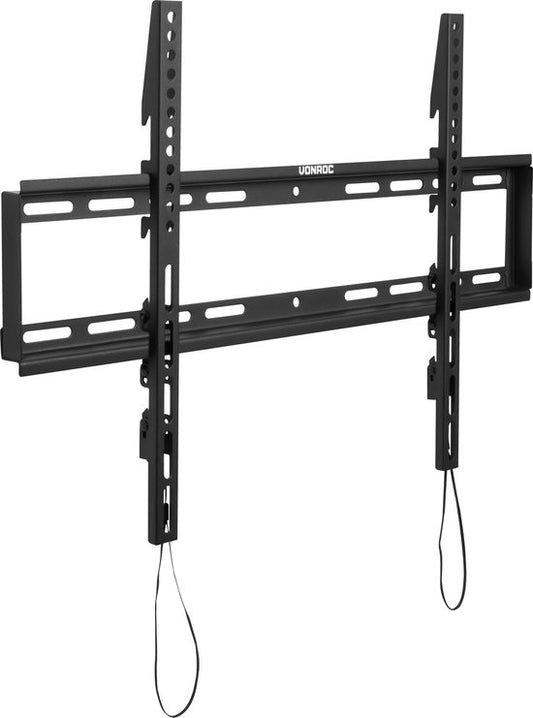 VONROC Support TV - Support mural TV fixe pour 37 à 85 pouces - Universel jusqu'à 60 kg. - Matériel de montage inclus