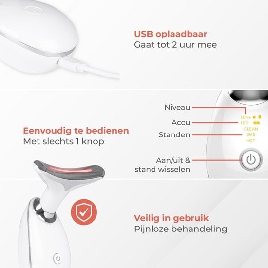 Nuvance - Skin Rejuvenator - Facelift Device - Skin Care - USB Rechargeable - Facial Cleanser - Reducing Acne, Lines, Wrinkles and Fatigue