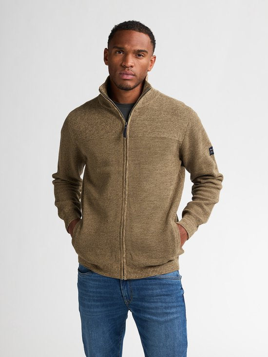 Petrol Industries - Gilet en maille pour homme Bristol - Marron - Taille XXXL