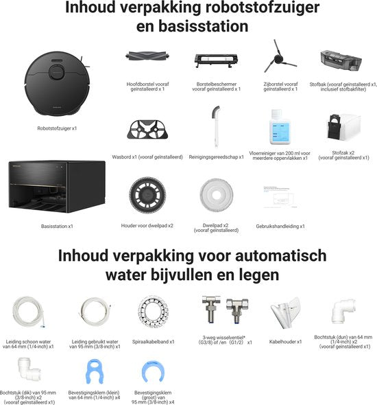 Dreame X40 Master - Robot aspirateur avec fonction de lavage - Station de recharge compacte sans les mains - Technologie de lavage innovante - Remplissage automatique d'eau