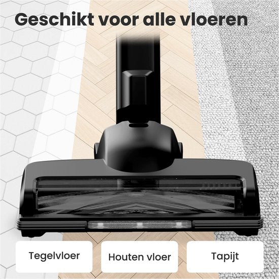 Auronic Aspirateur Bâton Sans Fil - Aspirateur Bâton Autonome - Sans Sac - 220W - Aspirateur - Noir