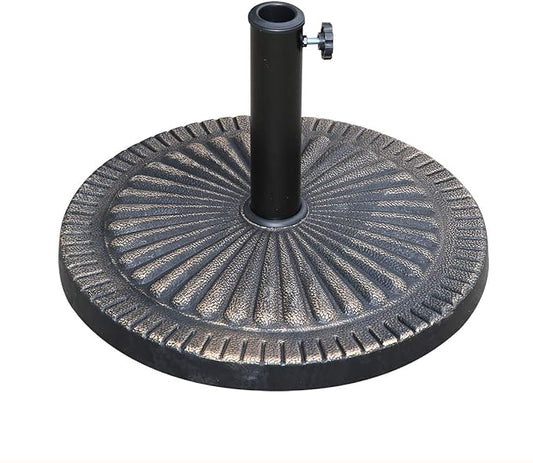 Pied de parasol Angel Living - 14 kg - Ø 49 cm - Bronze - Polyrésine/Acier