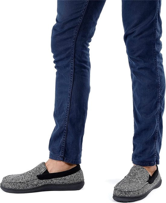 Chaussons Hommes - Chaussons - Taille 42/43 - Gris - Antidérapant - Comfeet
