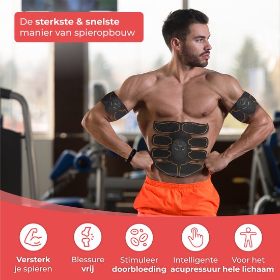 Nuvance - Appareil de musculation abdominale électrique - Appareil de musculation EMS - Appareil de musculation abdominale - Appareil de musculation abdominale - Appareil de musculation Sixpack - Stimulateur musculaire EMS