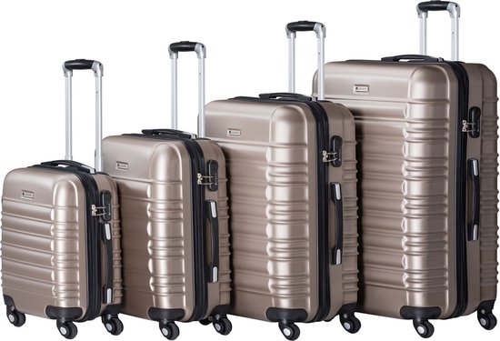 Trolley Travel Case Set / Valise Rome - 4 pièces - Champagne - ABS