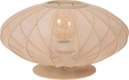 Lucide CORINA - Lampe de table - Ø 40 cm - 1xE27 - Beige - Japandi