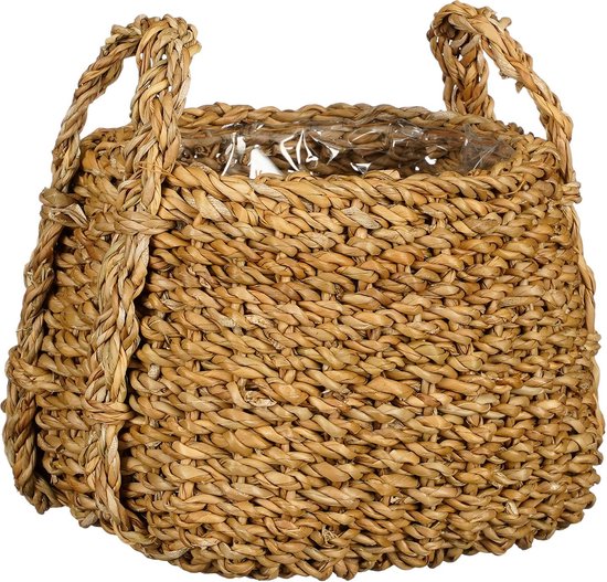 Mica Decorations Panier à plantes - Lot de 3 - H25 x Ø35 cm - Marron