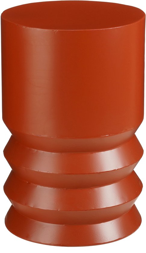 Table d'appoint Mica Decorations Mart – Table d'appoint ronde – Petite table – Table basse – Table d'appoint pour salon – Peut également servir de table à plantes ou de support pour plantes – Métal – 46 x 30 cm – Rouge