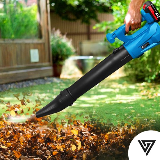 Souffleur de feuilles sans fil Vesto® - Souffleur de feuilles compact et sans fil pour le jardin et l'allée - Léger et puissant - Convient pour les feuilles et les déchets de jardin - Chargeur inclus