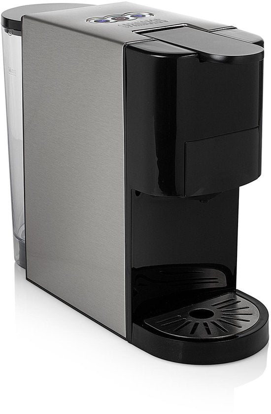 Machine à café Princess 249451 Multi Capsule - 5 en 1 - Compatible avec les capsules Nespresso et Dolce Gusto - Noir / Argent