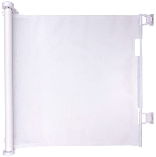 Barrière extensible maxxpro - 11 x 160 x 86 cm - Commande à 1 bouton - Flexible - Blanche