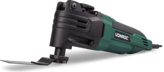 VONROC Outil multifonction oscillant - 300W - système de changement rapide, vitesse variable - 61 accessoires inclus