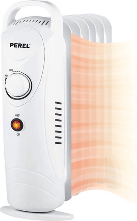 Radiateur à huile - Perel - 700W - 7 Ribs - Avec thermostat