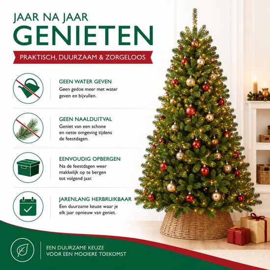 Sapin de Noël Triumph Tree Tuscan - Sapin artificiel d'aspect naturel avec codes couleur - Décoration de Noël d'intérieur sans entretien - Structure à emboîter - 120 x 81 cm - Vert