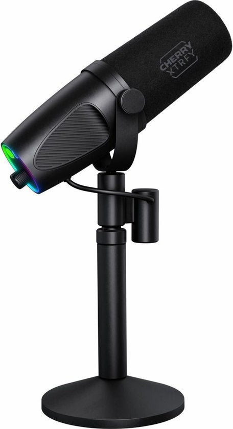 CHERRY XTRFY Ngale X - Microphone - USB et XLR - Dynamique - RGB - Câble de 2 m - Noir
