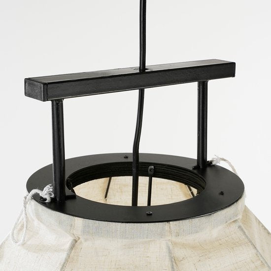Lampe suspendue - Mica Decorations - Luminaire en Suspention - H73 x Ø54 cm - Lin - Blanc cassé