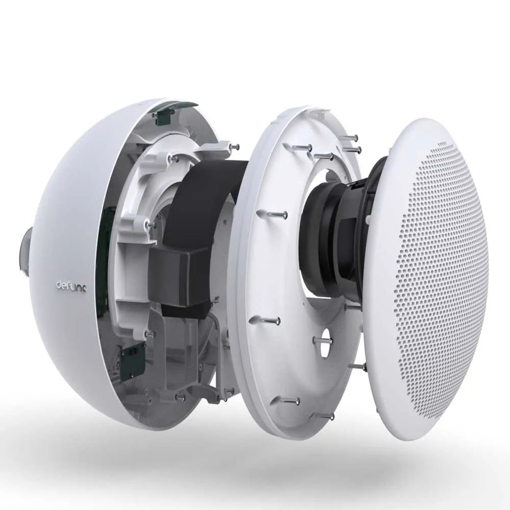 Defunc Wi-Fi & Bluetooth Speaker 300x300x150 mm White - Enceinte multiroom design avec un son puissant de 100W