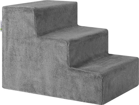 Escalier en bois pour animaux Timmy - Gris - 46 x 36 x 34 cm