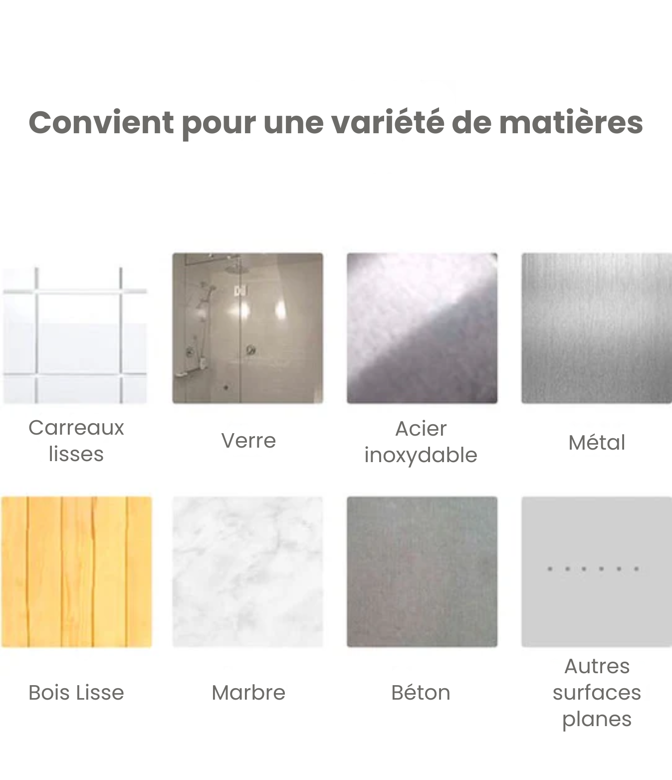 Miroir adhésif XL - Luft - 30x50 - 4 pièces - Miroirs adhésifs - Salle de bain - Autocollant