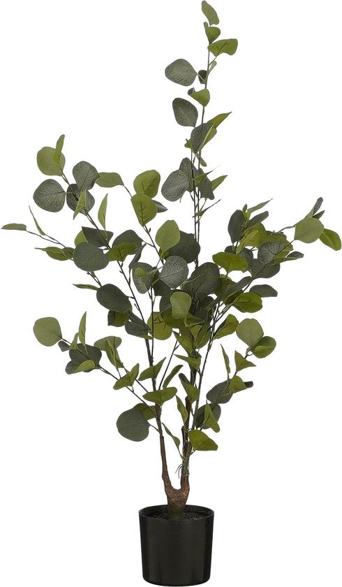 Mica Decorations Plante Artificielle Eucalyptus en Pot de Fleur - H95 x Ø55 cm - Vert
