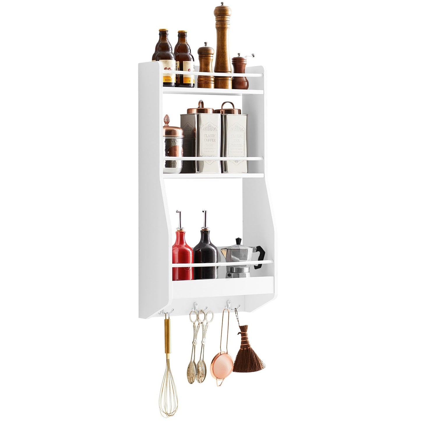SoBuy Armoire murale de cuisine - Blanc - 38 x 17 x 75 cm