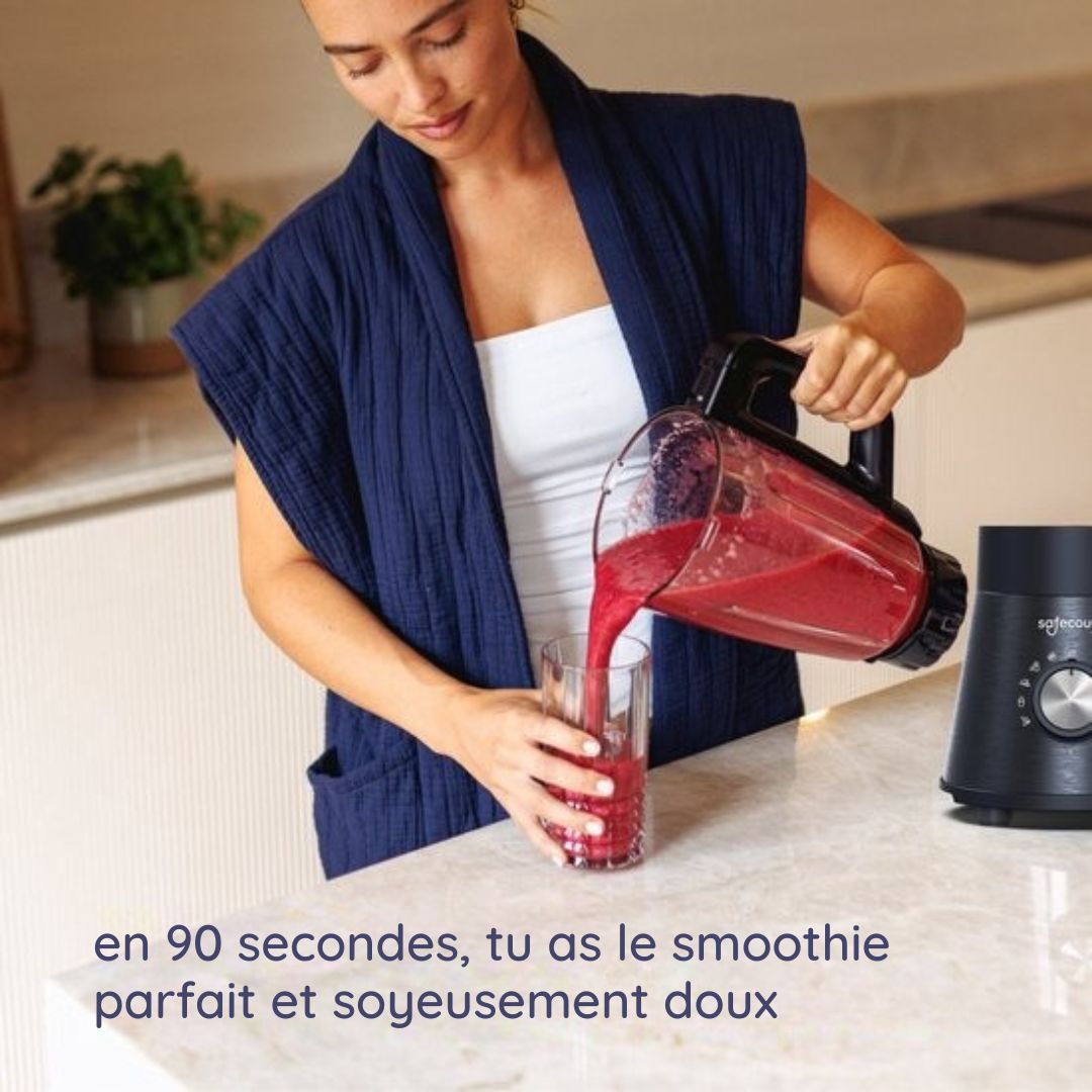 Blender Safecourt Kitchen - 5 programmes automatiques - Smoothie - 1300 watts - Noir