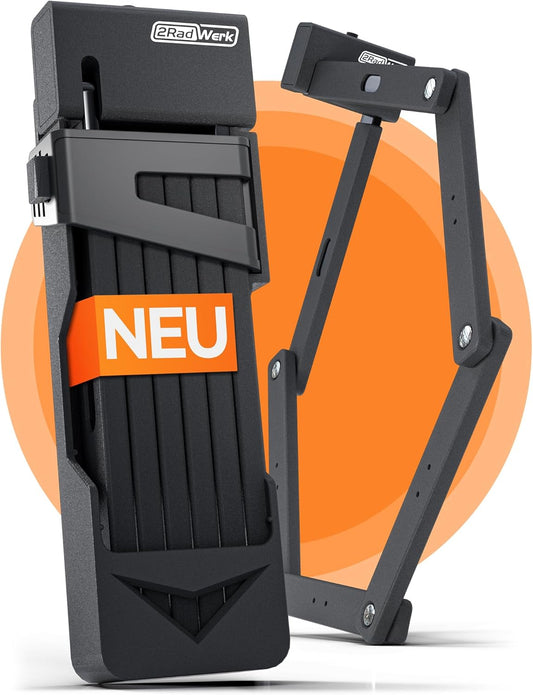Antivol pliable 2Radwerk Secure Fold certifié ART - Haute sécurité pour vélos électriques et vélos classiques - 100 cm - Noir