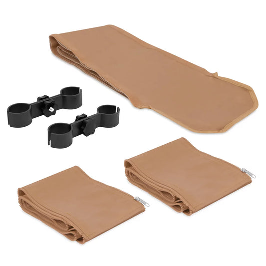 Système d'assemblage VONROC pour tentes de réception 3 x 4,5 m – Kit de raccordement avec gouttière et raccords pour parois latérales – Beige
