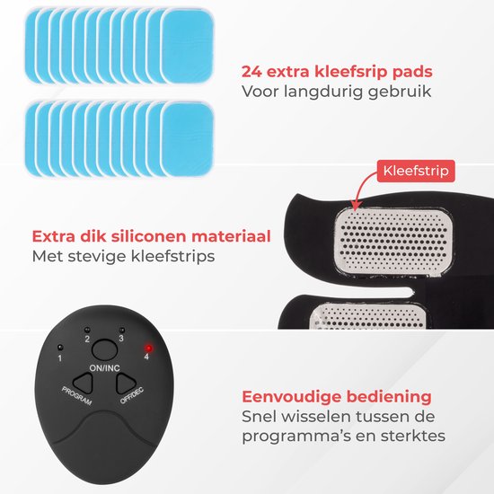 Nuvance - Appareil de musculation abdominale électrique - Appareil de musculation EMS - Appareil de musculation abdominale - Appareil de musculation abdominale - Appareil de musculation Sixpack - Stimulateur musculaire EMS