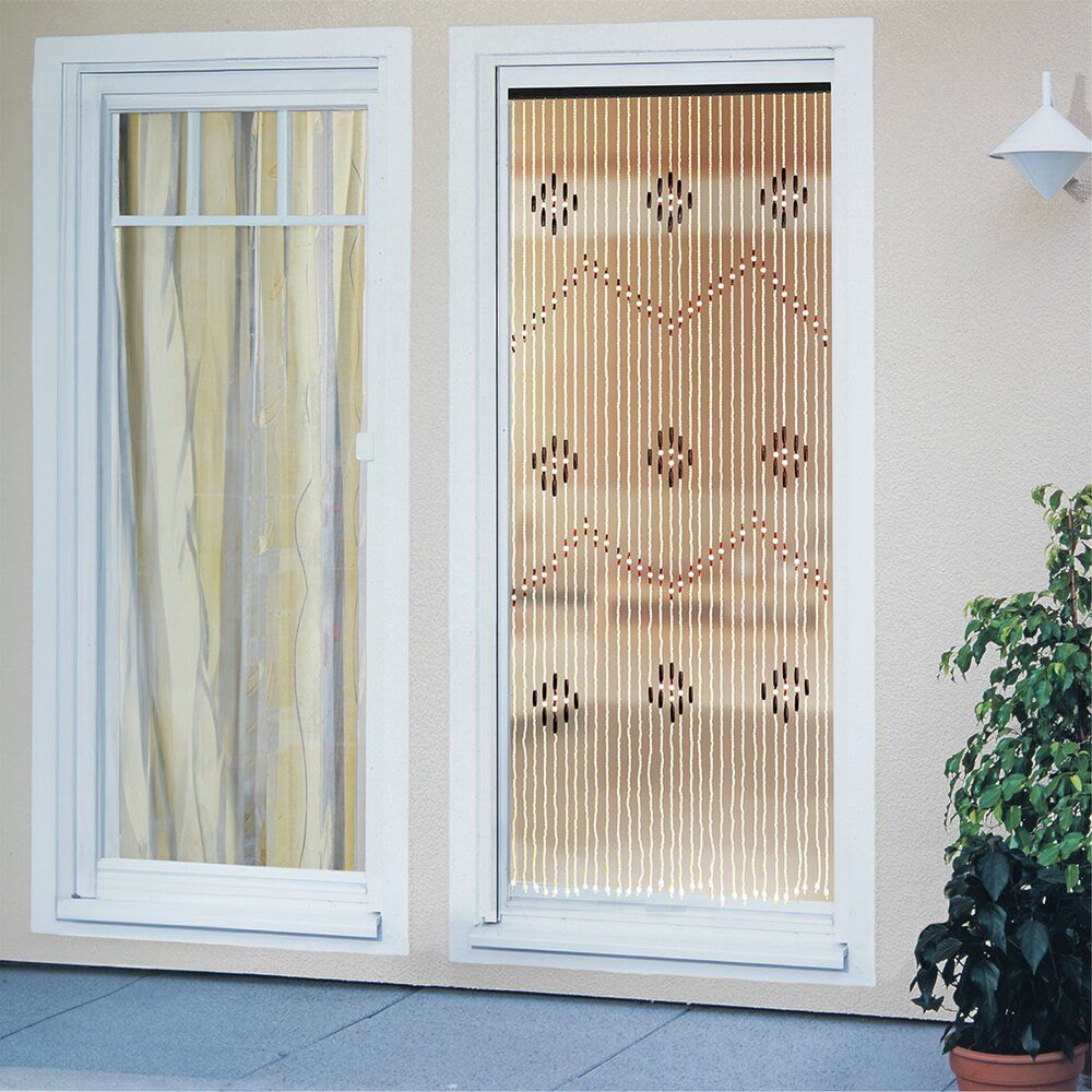 Rideau à perles en bambou Maximex multicolore - 90 x 200 cm - 31 brins