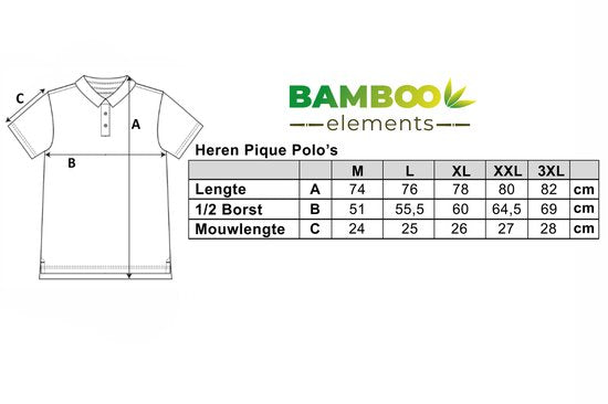 Bamboo Elements - Polo Homme - Bleu marine XXL - Polo Homme - Manches courtes - Tissu piqué - T Shirt Homme - Bamboo