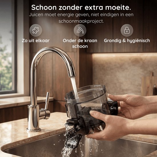 Safecourt Kitchen Slow Juicer - moteur puissant [technologie de pré-coupe et de pression à froid] - nettoyage facile - sans BPA - juicer Pink