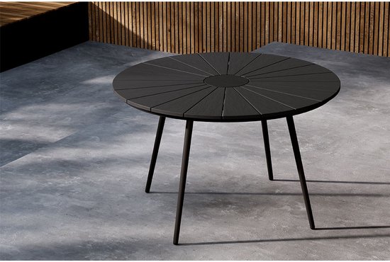 Table de jardin San Vito Ø 120 cm, noire