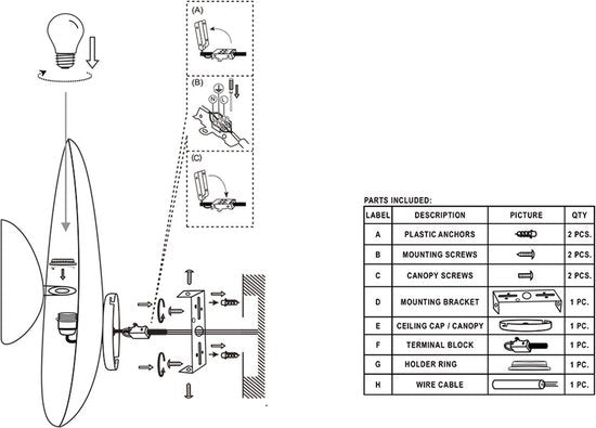 Anne Lighting applique Brassi - bronze - métal - 3680BR