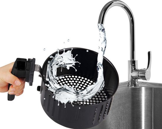 Friteuse à air chaud Monzana - 6,5 L XXL avec LED et minuterie, 1 850 W - Noir