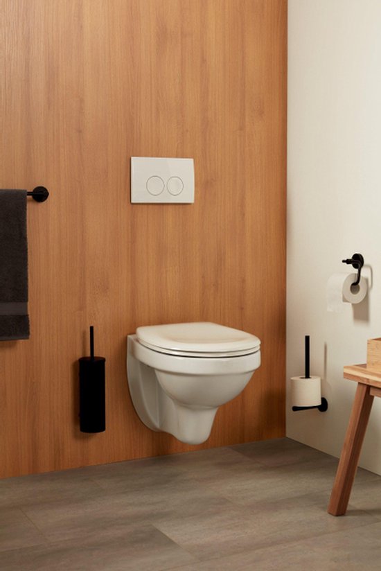 Haceka Kosmos - Porte-rouleau de papier toilette - Noir mat