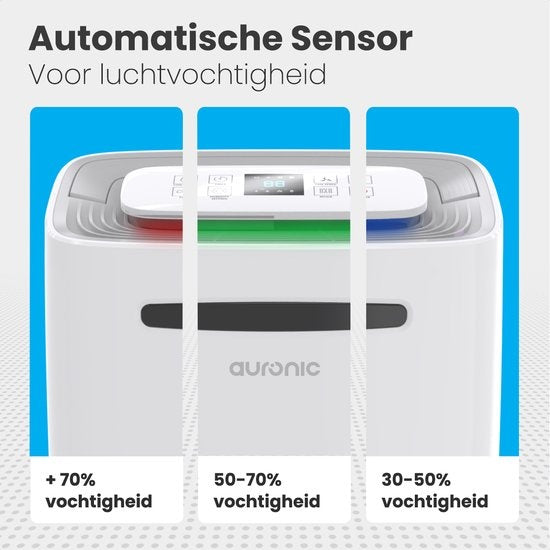 Déshumidificateur Auronic - Série Compact Plus - pour des pièces jusqu'à 40 m² - 420 W - 20L - Blanc