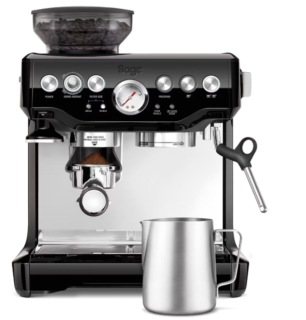 Machine à expresso entièrement automatique - Sage The Barista Express SES870BKS - 31 x 38 x 40 cm - Argent et noir