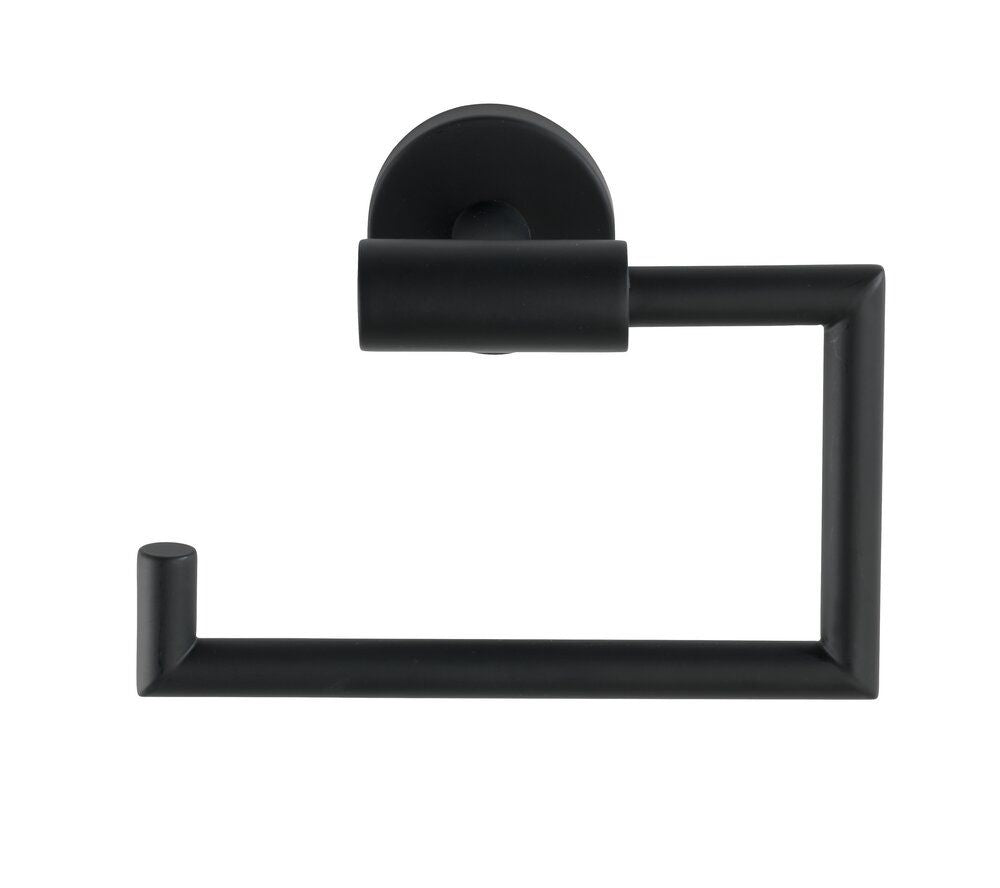 Porte-rouleau de papier toilette WENKO Bosio Black, noir mat - acier inoxydable - fixation murale