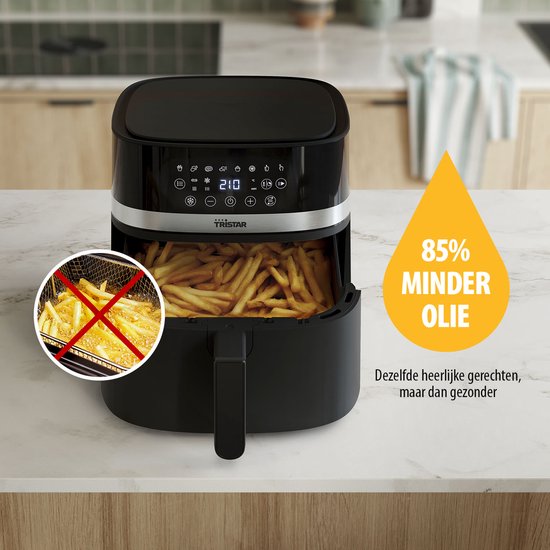Tristar Airfryer FR-9418 - 8 L - Grande capacité XXL - Sans PFAS - 7 programmes - Fonction de maintien au chaud - 2 000 watts