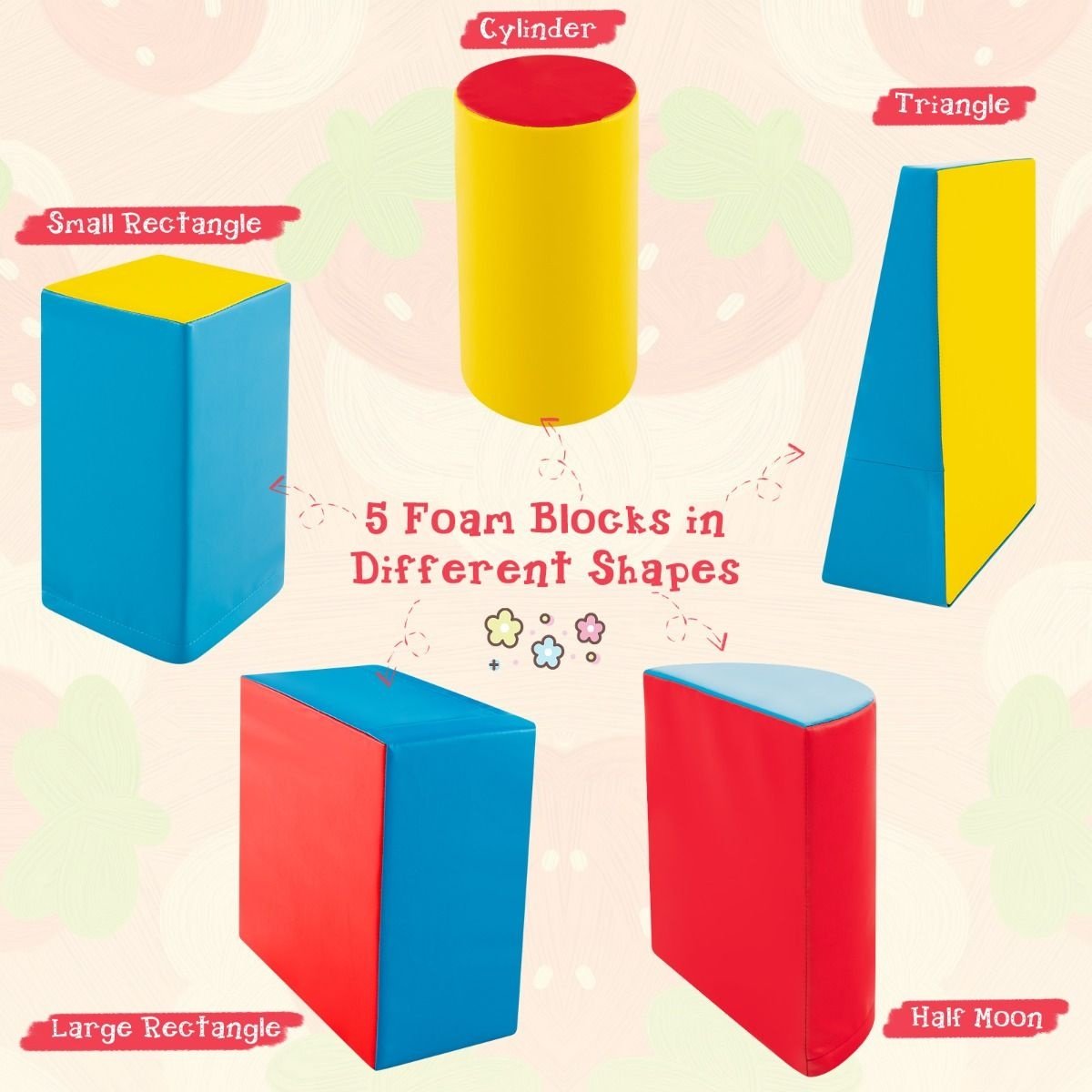 Coast 5-piece Foam Building Blocks Set - Montessori - Blocs de construction pour enfants - coloré