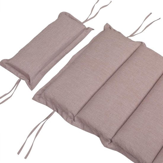 Detex Garden Cushion Lounger Breathable Lounger Cushion Garden - Cream Melange